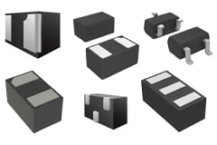 ESD Protection TVS Diode Portfolio for USB 2.0 Interfaces Image of Semtech ESD Protection TVS Diode Portfolio for USB 2.0 Interfaces