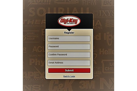 Registration at DigiKey Image of Registration at DigiKey