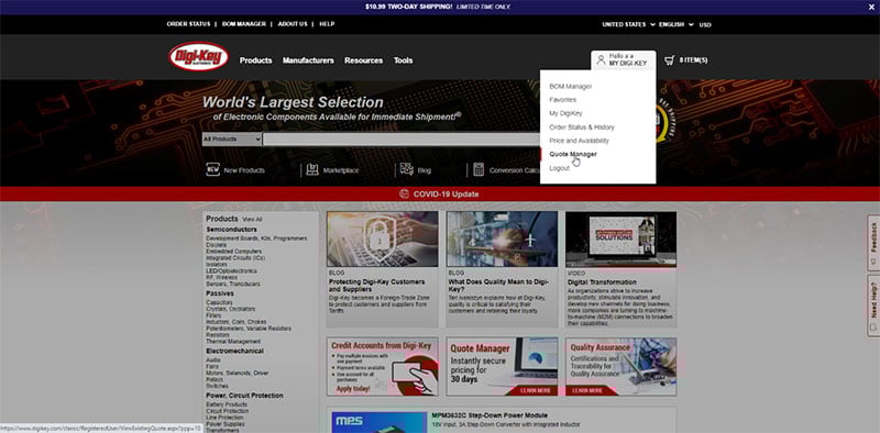 Creating an Order Straight from a Quote