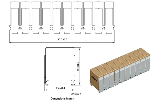 TDK Corporation’s B58035U9255M001 MLCC stack
