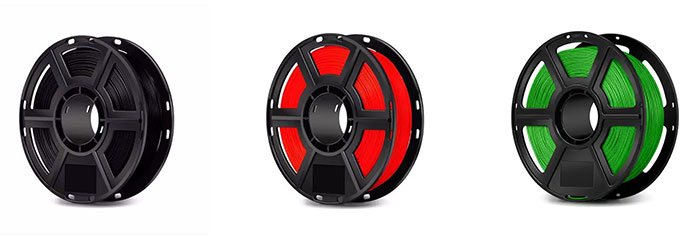Examples of the many PLA filament color options