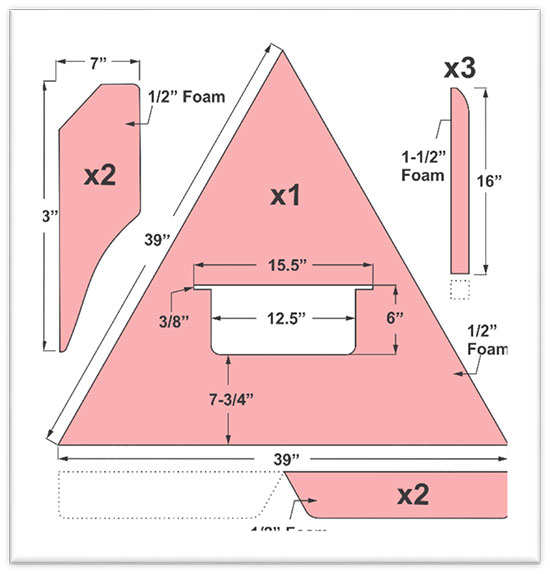 Combat UAV foam parts