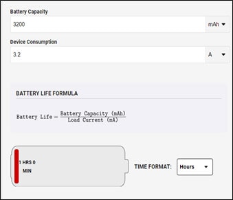 Estimated Charge Time -  DigiKey Battery Life.Calculator