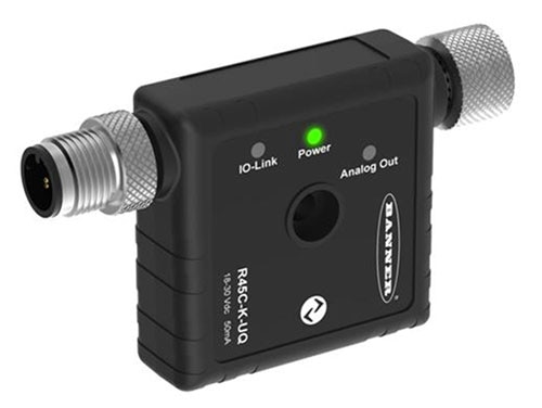 An IO-Link-to-analog output converter produces a current or voltage output controlled by the IO-Link master