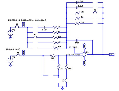 Op-Amp Experimenter LTspice Schematic for Simulation