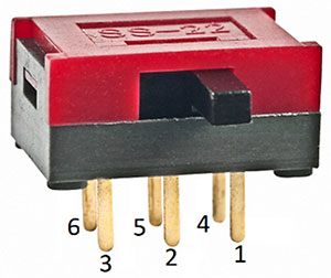 NKK Switches' SS22SDH4 DPDT slide switch