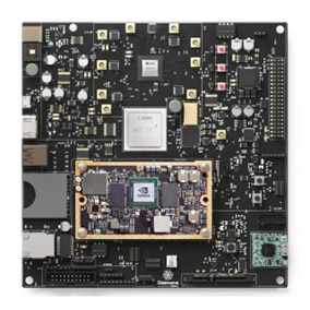 A radio-frequency transceiver compatible with 802.11 a/b/g/n/ac, Bluetooth v4.1 GPIO, I2C, SPI, UART, and USB 5Gbps