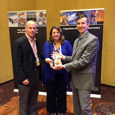 Cornell Dubilier Presents Digi-Key with Sales Growth Award 2015 Cornell Dubilier Presents Digi-Key with Sales Growth Award 2015