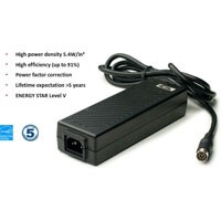 Image, certifications, and features of the 150W switch mode power supply 150W Switch Mode Power Supply