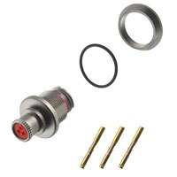 Panel mount female socket receptacle Connector Panel Mount Receptacle 3Socket Crimp