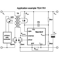 Diagram of an application example of the TEA1761 TEA1761