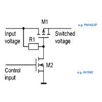 Diagram of the MOSFET in a simple load switch A Simple Load Switch