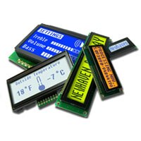 A variety of monochromatic LCDs Newhaven's LCDs