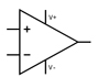 Op Amp schematic symbol תמונה של סימבול סכמטי של מגבר שרת
