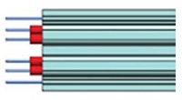 3M™'s SL8802/04-50DN5-00 Cable Image of 3M SL8802/04-50DN5-00 Custom-Cut Twin Axial Cable