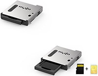 ATTEND Technology 115U-B200 Series Stacked Card Connector Image du connecteur pour cartes empilées série 115U-B200 d'ATTEND Technology