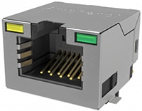 Amphenol Communications Solutions' RJE3B/RJ3EC Series High-Performance Modular Connectors Image des connecteurs modulaires hautes performances séries RJE3B/RJ3EC d'Amphenol Communications Solutions