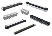 Amphenol ICC Aorora 1.00 mm Pitch FFC/FPC Connectors Abbildung: FFC/FPC-Steckverbinder der Serie Aorora von Amphenol ICC mit einem Raster von 1,00 mm