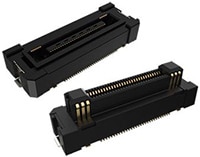 Amphenol Communications Solutions FloatCombo™ 0.50 mm Floating Board-to-Board Connectors with Power Pin Abbildung: Schwimmendes Board-zu-Board-Steckverbindersystem von Amphenol ICC im 0,5-mm-Raster mit Stromversorgungsstift