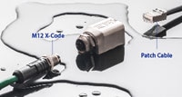 Amphenol LTW M Series Circular Metric Connector Adapters / T & Y Cables Amphenol LTW M12 X 編碼轉 RJ45 Cat.6A 配接器的圖片