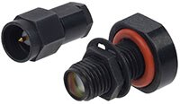 Amphenol SV Microwave's Black Chrome RF Connectors Abbildung: Schwarz verchromte HF-Steckverbinder von Amphenol SV Microwave