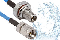 Amphenol SV Microwave's Waterproof IP68 Rated RF Cable Assemblies Image of Amphenol SV Microwave's Waterproof IP68 Rated RF Cable Assemblies