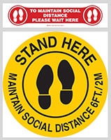 Brady's Social Distance Floor Tapes/Decals/Markers Image of Brady's Social Distance Floor Tapes/Decals/Markers