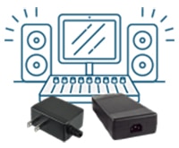 CUI's Wall Plug and Desktop Adapters Image of CUI's Wall Plug and Desktop Adapters