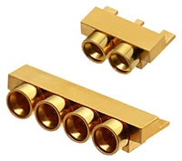 Cinch Connectivity Solutions Johnson's SMP and SMPM Ganged Edge-Mount Connectors Image of Cinch Connectivity Solutions Johnson's SMP and SMPM Ganged Edge-Mount Connectors