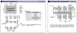 Epson's SG7050EBN Diagram for External Dimensions and Footprint SG7050EBN diagram for external dimensions and footprint