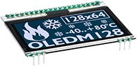 Display Visions' EA OLEDM128 2.3" Non-Consumer Pin Connected Monochrome OLED Displays Image of Display Visions' EA OLEDM128 2.3" Non-Consumer Pin Connected Monochrome OLED Displays