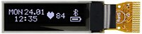 Display Visions' EA W096016-XALW 0.84” 96 x 16 Compact Low-Power OLED Display Abbildung: Kompaktes energiesparendes 0,84“-OLED-Display von Display Visions mit 96x16 Pixel