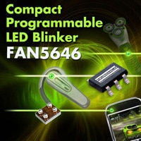 onsemi's FAN5646 Compact Programmable LED Blinker Image of Fairchild's FAN5646 Compact Programmable LED Blinker