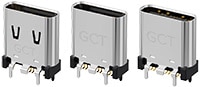 GCT USB4220/USB4225/USB4115 Vertical USB Type-C Connectors Image of GCT USB4220/USB4225/USB4115 Vertical USB Type-C Connectors