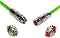 HARTING M8 D and P-Coded Products Bild der M8-D- und P-codierten Produkte von HARTING