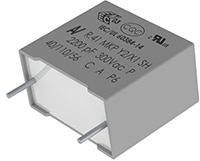 Kemet's R41P Series EMI Suppression Film Capacitors Image of Kemet's R41P Series EMI Suppression Film Capacitors