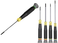 Klein Tools' Fixed Blade Precision Drivers and Kits Bild der Präzisionsschraubendreher von Klein Tools mit fester Klinge und Schraubendreher-Kits