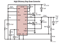 Analog Devices' LT3740 High Efficiency Step-Down Converter Image of Analog Devices' LT3740 High Efficiency Step-Down Converter