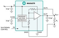 Analog Devices' MAX6079 High Precision Voltage Reference Image of Analog Devices' MAX6079 High Precision Voltage Reference
