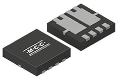 100 V Dual N- and P-Channel MOSFET in DFN3333-D Package Image of MCC 100 V Dual N and P-Channel MOSFET in DFN3333-D Package