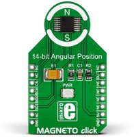 Mikroelektronika's MIKROE-1886 Magneto Click Board™ Image of Mikroelektronika MIKROE-1987 3D Hall Click™ Board