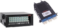 Molex's OptoConnect Rack-Mount Fiber Enclosures and Cassettes Image of Molex's OptoConnect™ Rack-Mount Fiber Enclosures and Cassettes
