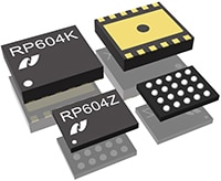Nisshinbo's RP604 300 mA Buck/Boost DC/DC Converter with Ultra-Low Quiescent Current Abbildung: 300-mA-Abwärts/Aufwärts-DC/DC-Wandler RP604 von Nisshinbo mit extrem niedrigem Ruhestrom