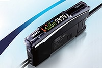 Omron Automation and Safety's E3NX 2-Channel Fiber Amplifiers Immagine degli amplificatori in fibra a 2 canali E3NX di Omron Automation and Safety