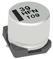 Panasonic's EEE-FN (HF) Series (Standard/High-Temp Reflow) Aluminum Electrolytic Capacitors Image of Panasonic's EEE-FN (HF) Series (Standard/High-Temp Reflow) Aluminum Electrolytic Capacitors