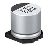 Panasonic's FKS-V Series Aluminum Electrolytic Capacitors Image des condensateurs électrolytiques aluminium série FKS-V de Panasonic