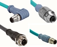 Panduit's IndustrialNet™ M12 Cat 5e and Cat 6A Overmolded Cordsets Image of Panduit's IndustrialNet™ M12 Cat 5e and Cat 6A Overmolded Cordsets