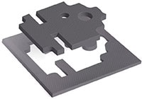 Parker Chomerics' THERM-A-GAP PAD 80 Thermally Conductive Gap Filler Pads Immagine delle piazzole gap filler termoconduttive THERM-A-GAP PAD 80 di Parker Chomerics