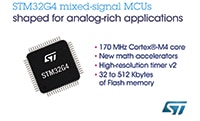 STMicroelectronics' STM32G4 Mixed-Signal MCU Image of STMicroelectronics' STM32G4 Mixed-Signal MCU
