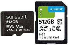 Image of Swissbit S-50/56 and S-50u/56u Series Industrial SD Memory Card